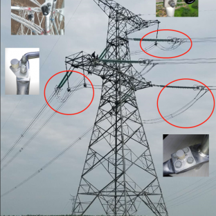 基于高壓電場(chǎng)供電之 高壓輸電線(xiàn)及導(dǎo)流板（耐張夾）、變電站的無(wú)源無(wú)線(xiàn)在線(xiàn)溫度監(jiān)測(cè)裝置